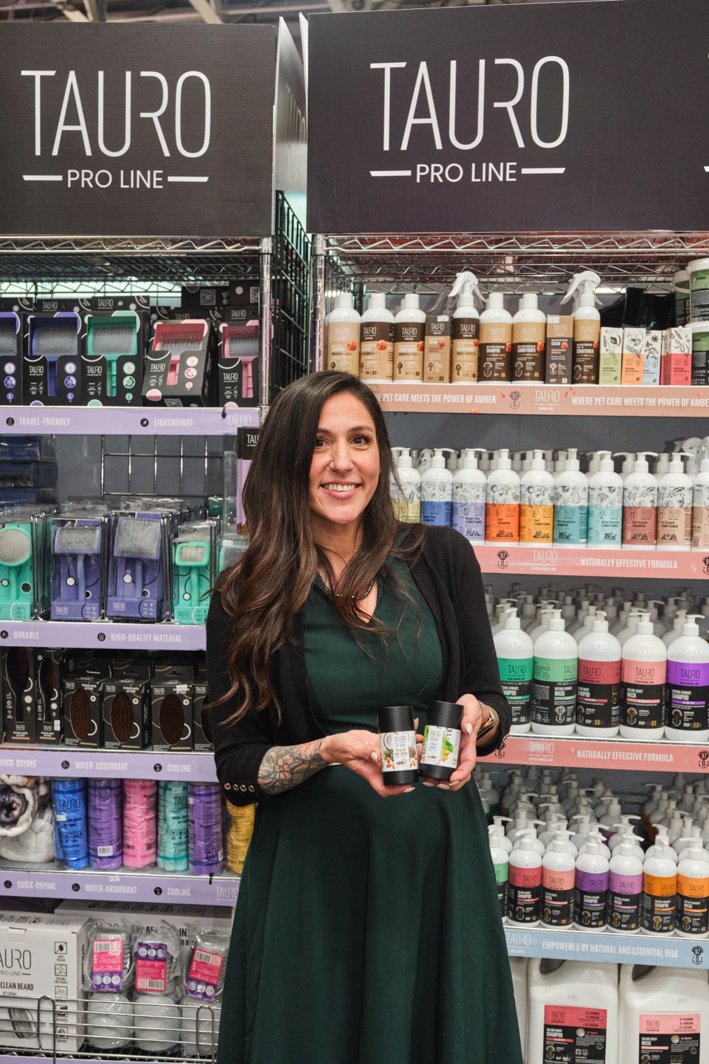 Mackensie at a Tauro Pro Line product display