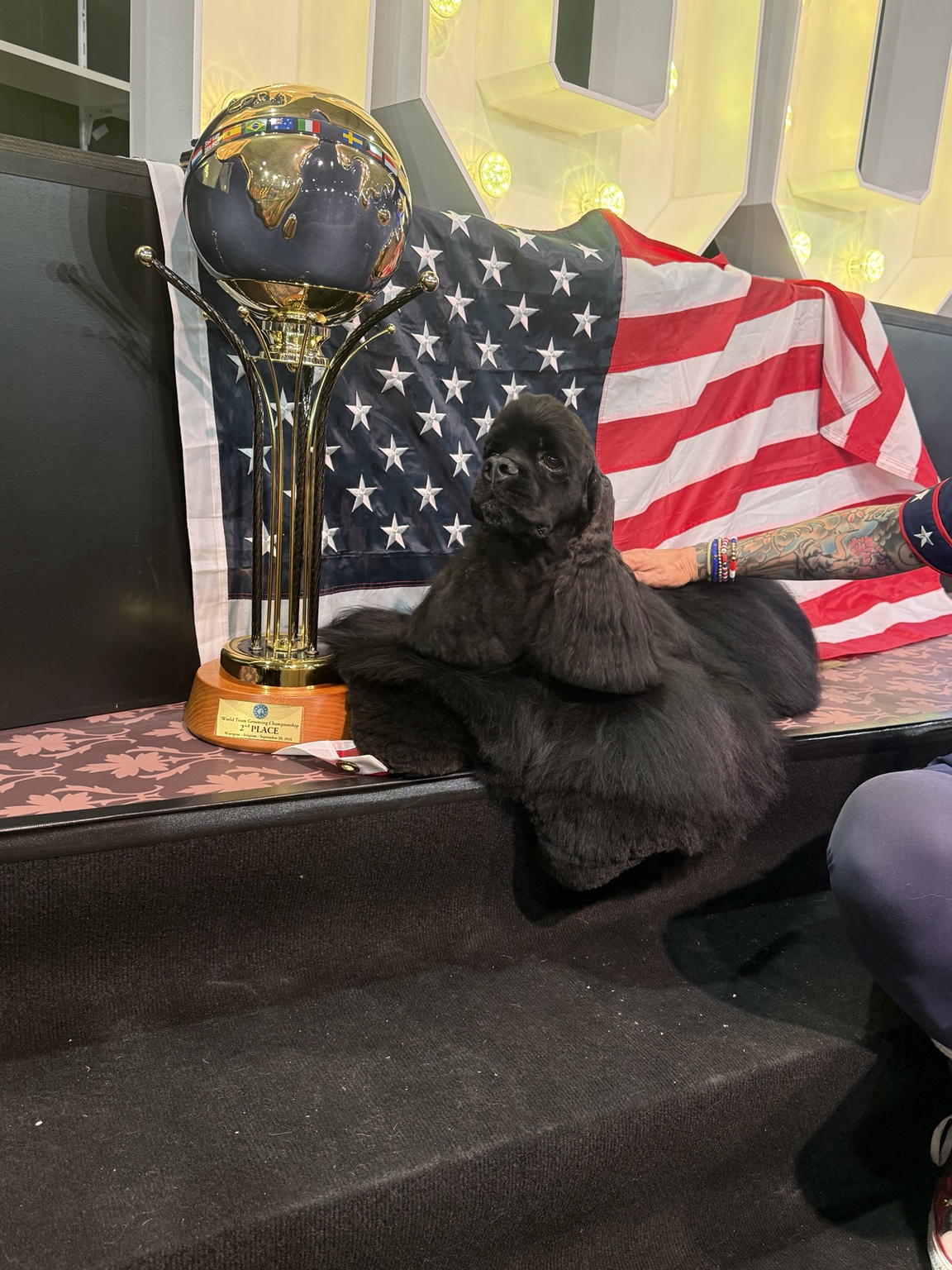 Chance beside the international team trophy